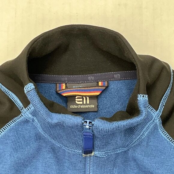 State Of Elevenate E11 Men’s Full Zip 100% Merino Wool Sweater Jacket Size L - Picture 13 of 16
